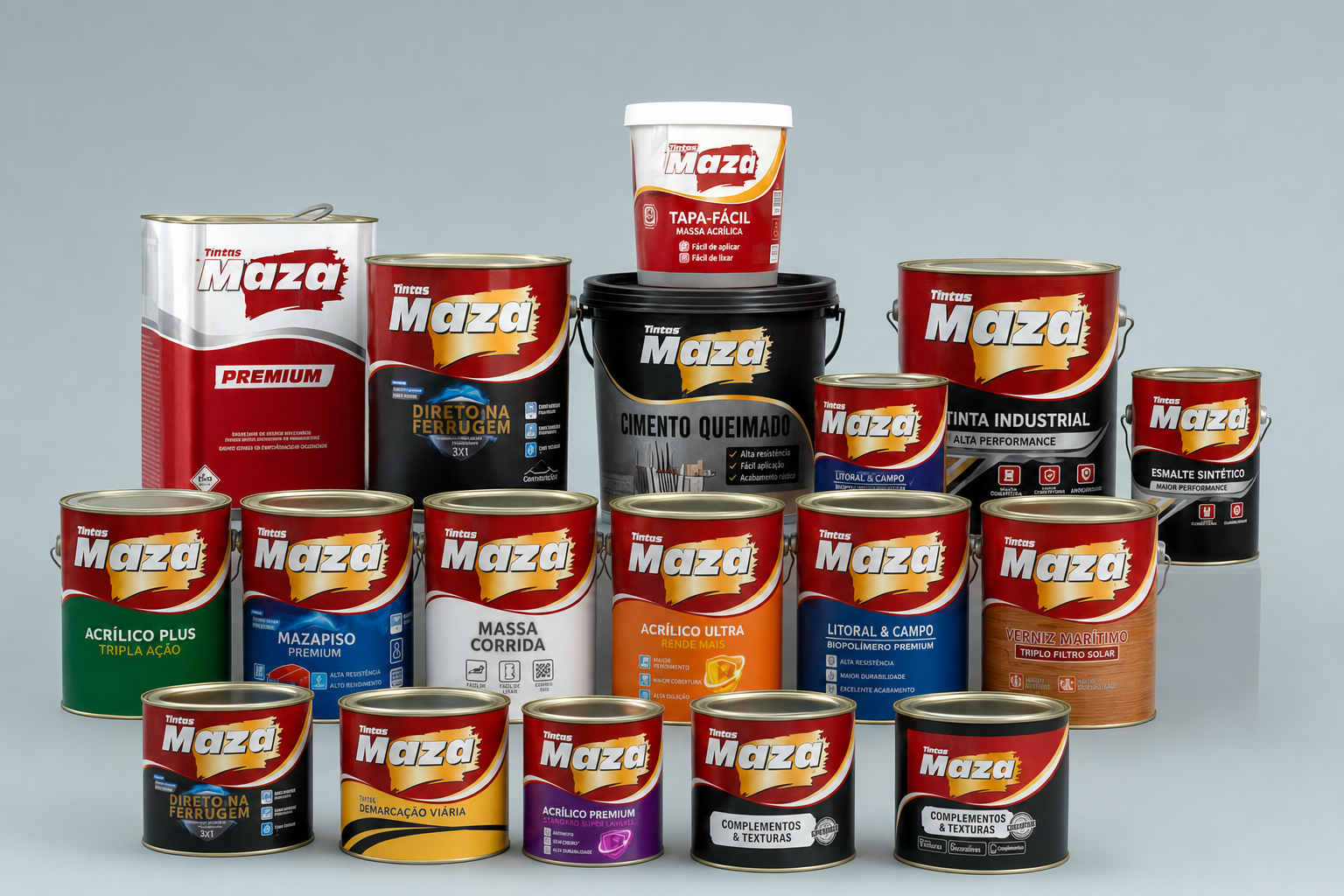 Linha de produtos Maza